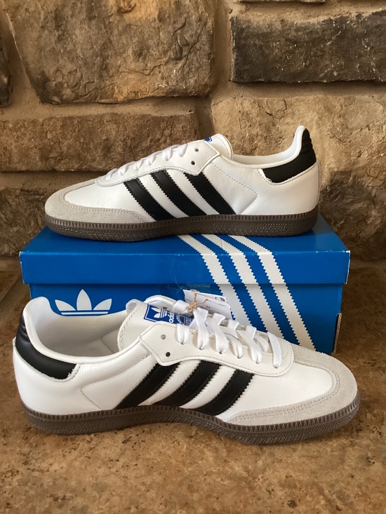 adidas Shoes - Adidas Samba OG Women 7.5 White Black Clear Granite IG9030 New In Box
